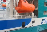 custom made model of 108m Offshore Support Vessel